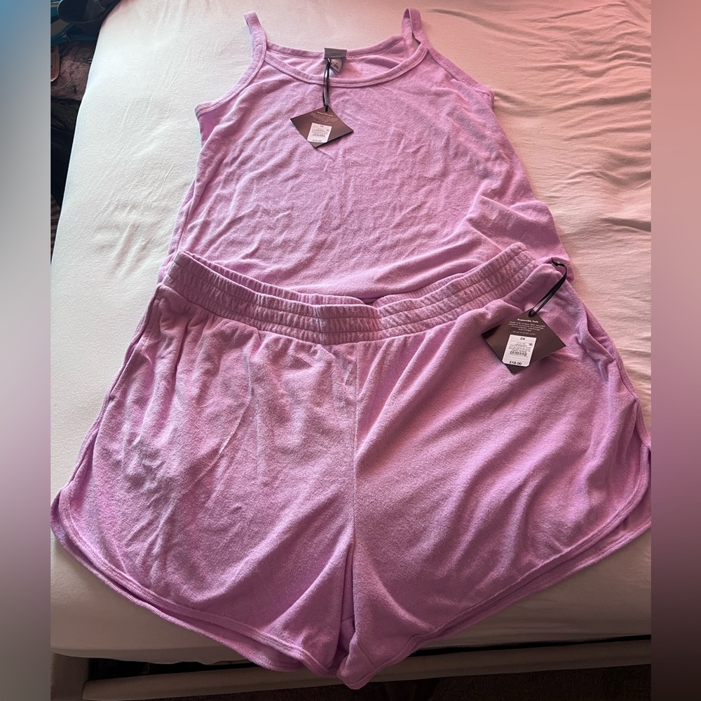 Ava & Viv Terry shorts Lavender